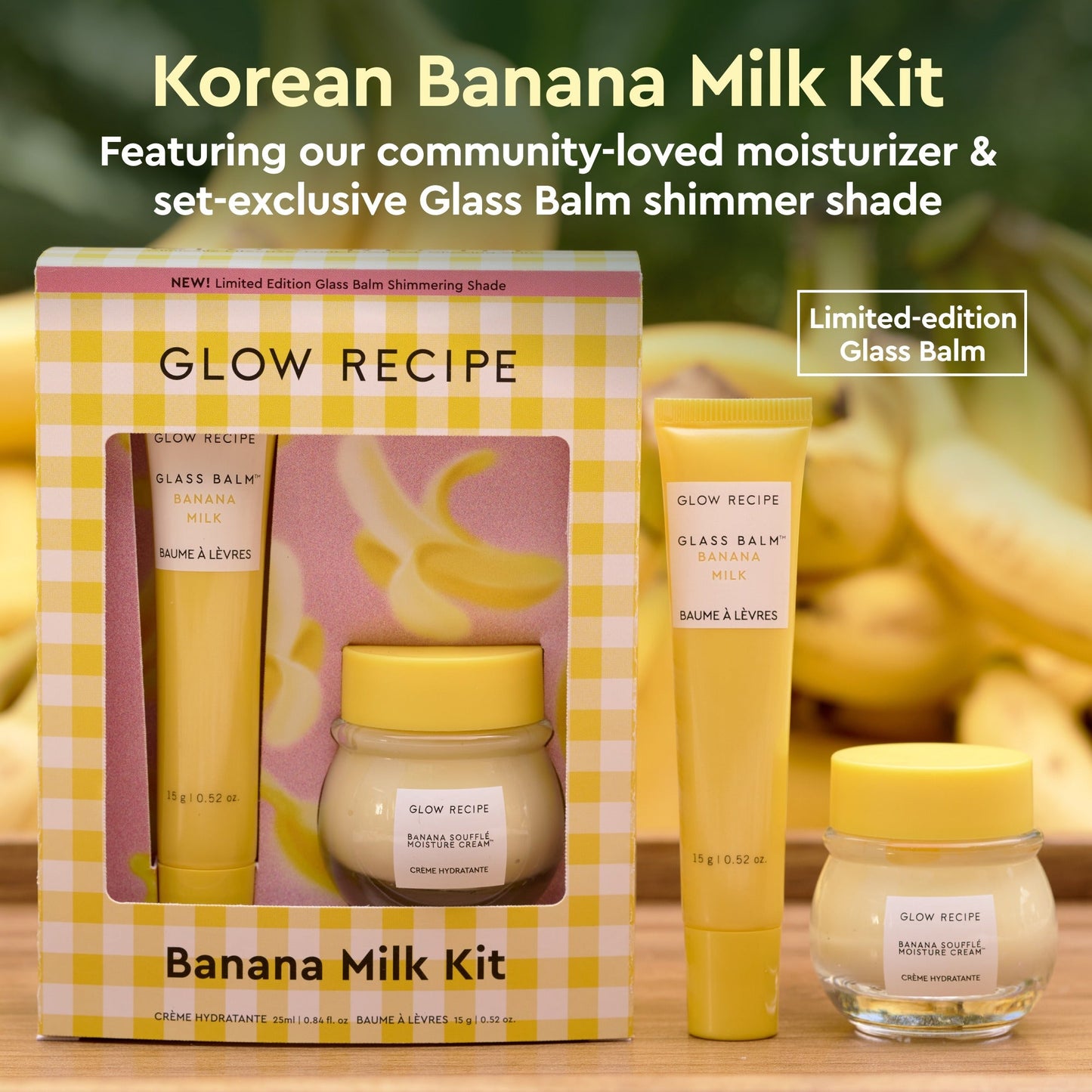 Banana Moisturizing Cream & Shimmer Lip Treatment Duo