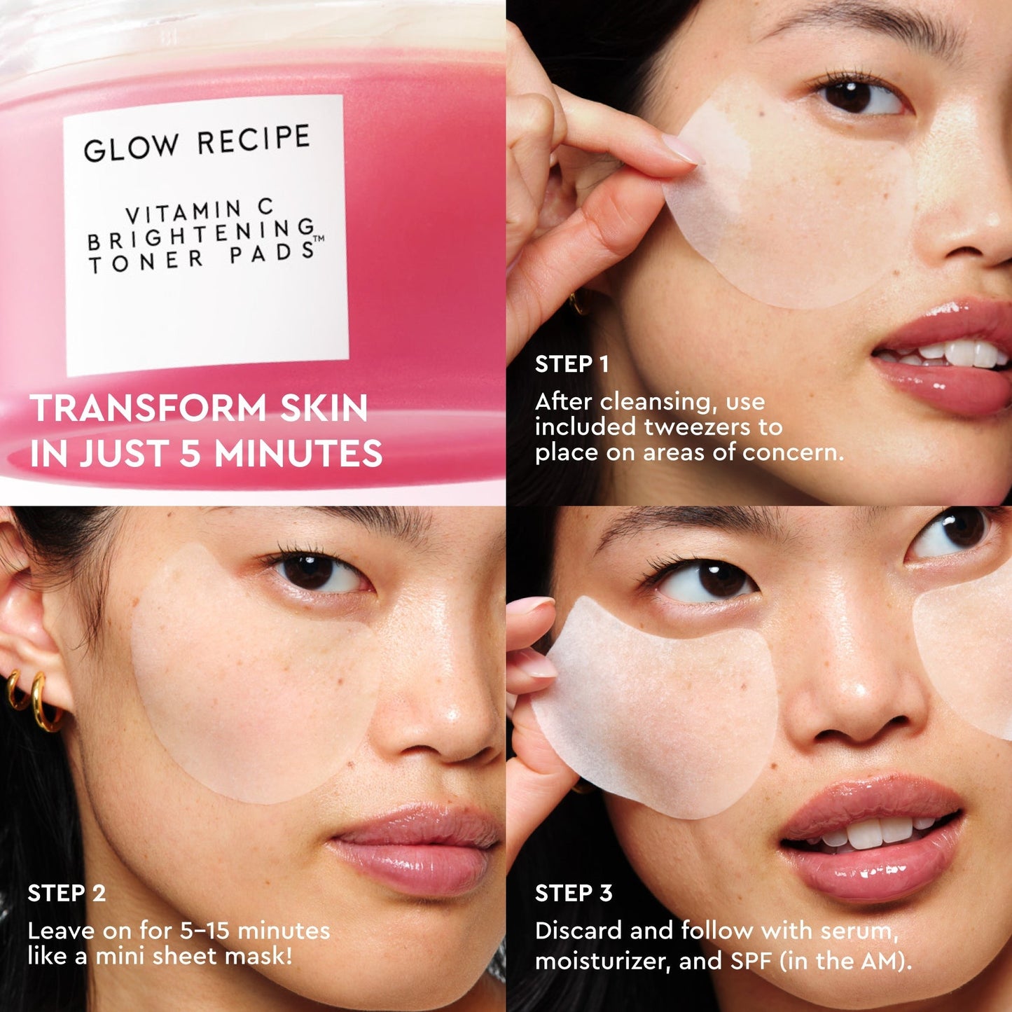 Vitamin C Brightening Korean Toner Pads